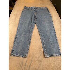 Carhartt Relaxed Fit Jeans Light Wash Denim Work Pants B17 DST‎ 42x30